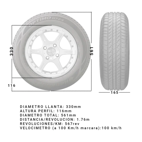 Neumatico 165/70R13 FORTUNE FSR-801 ARO 13 - Image 3